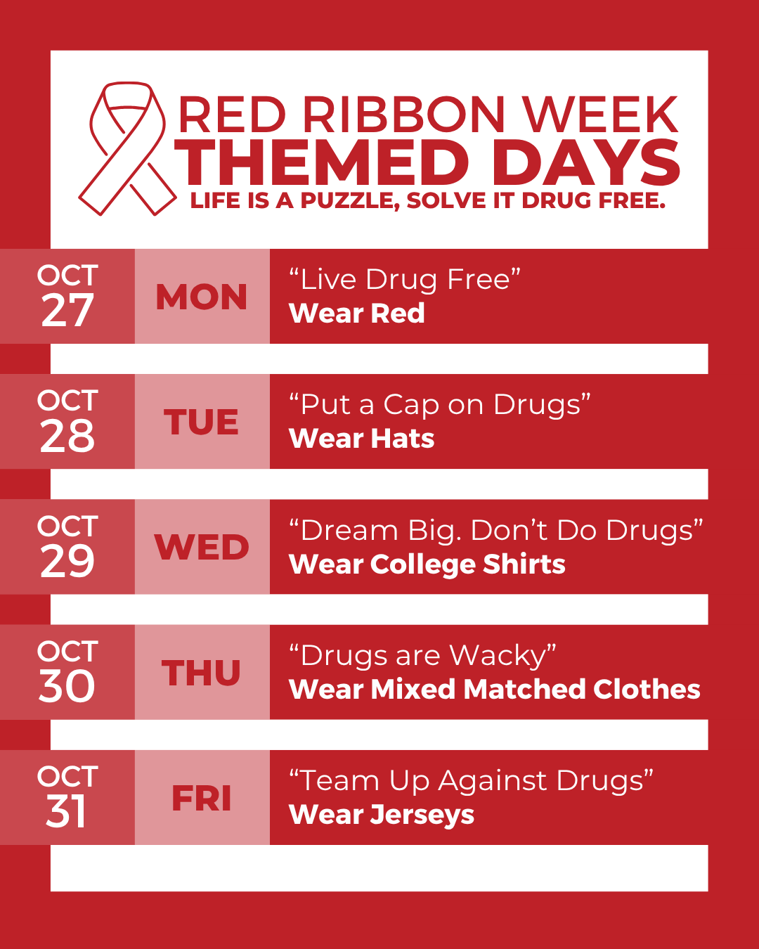 english red ribbon week