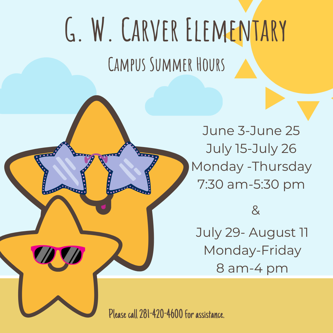 summer hours information for carver elementary