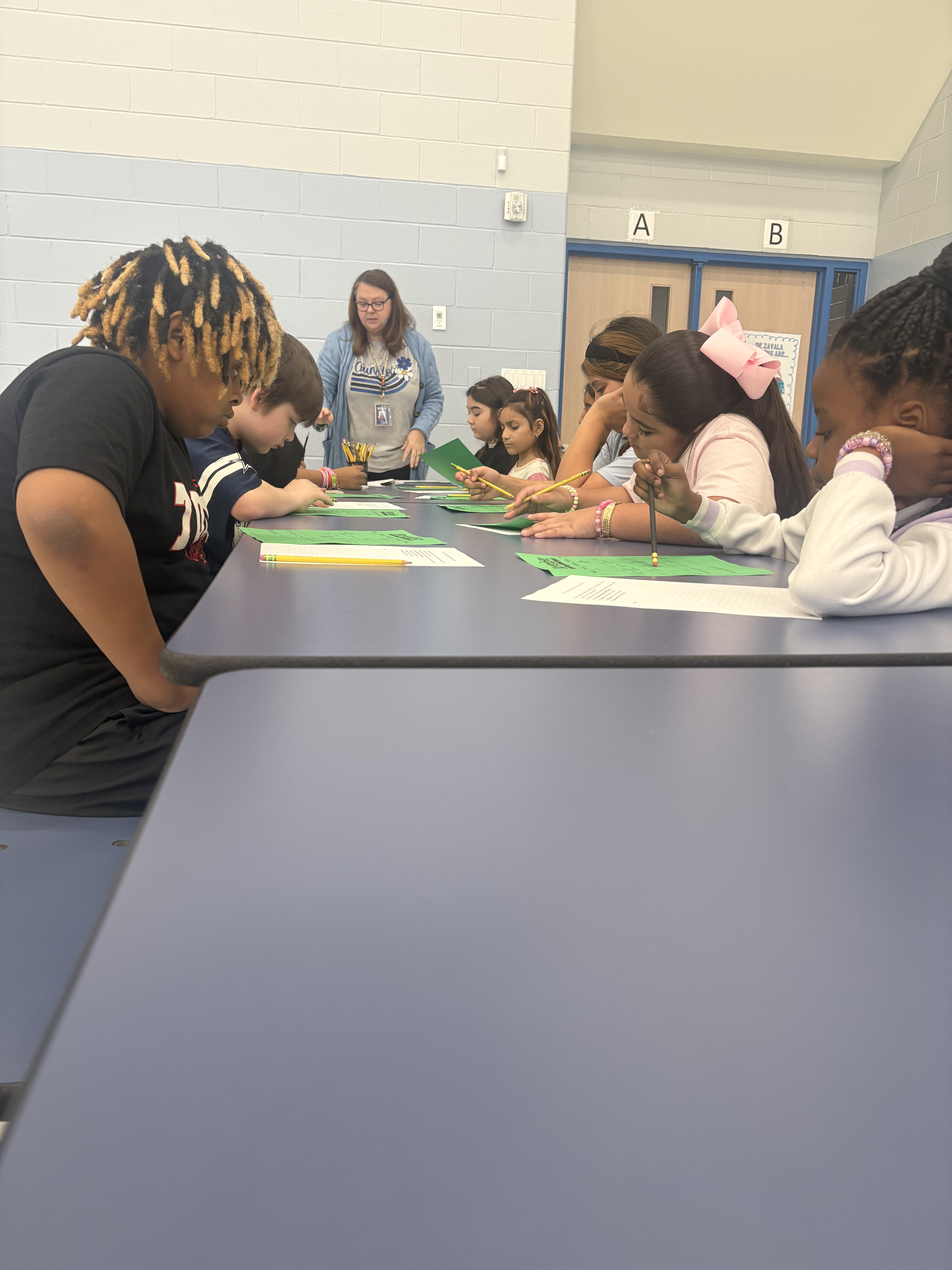 5th grade ambassadors completing their first meeting