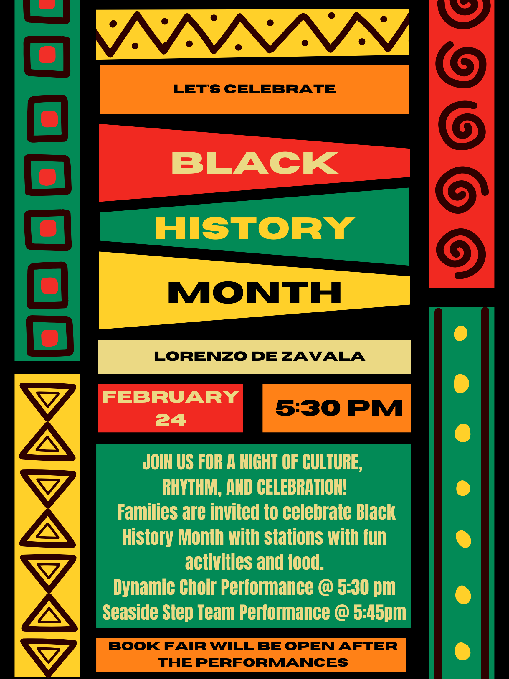 BHM Event flyer