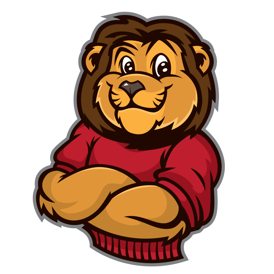 School mascot, the lion