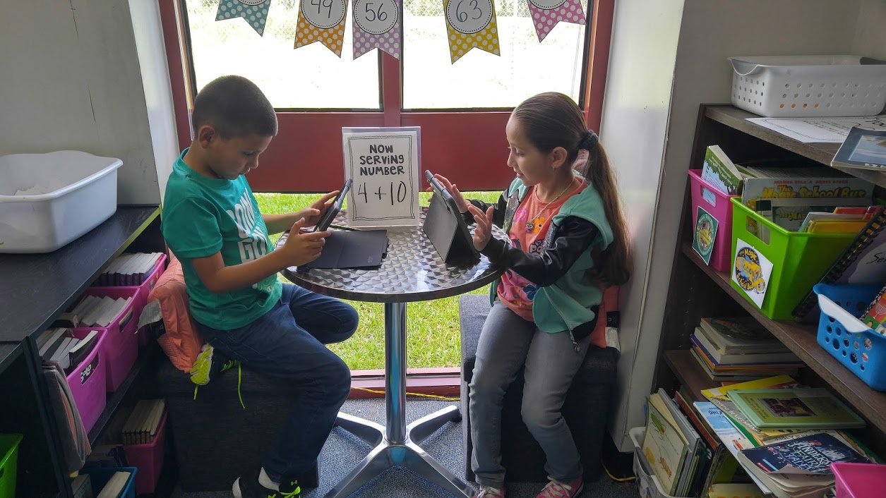 Students using technology