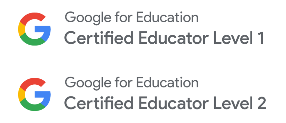 Google Certified Educator - Level 1 & 2