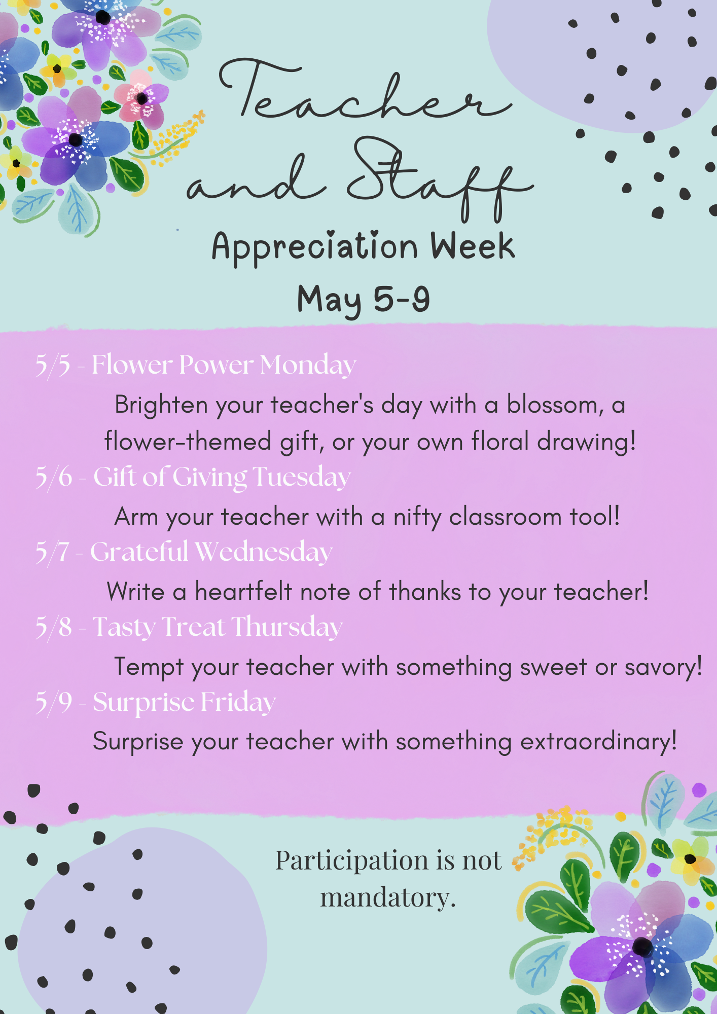 Teacher appreciation Week