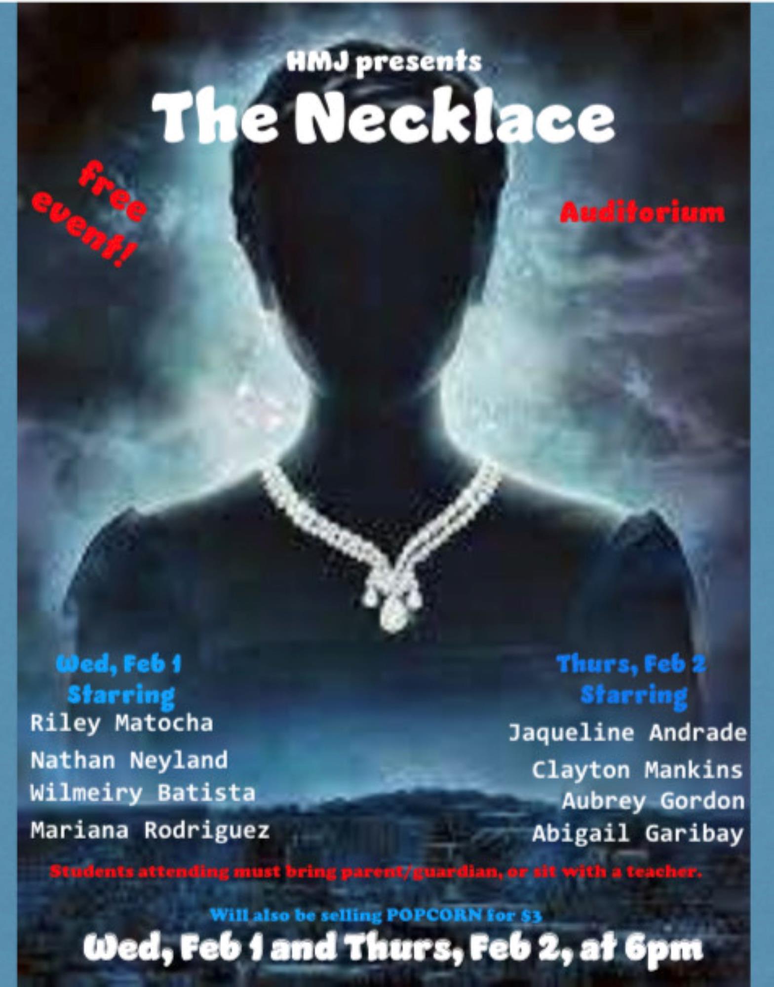 the necklace play announcement