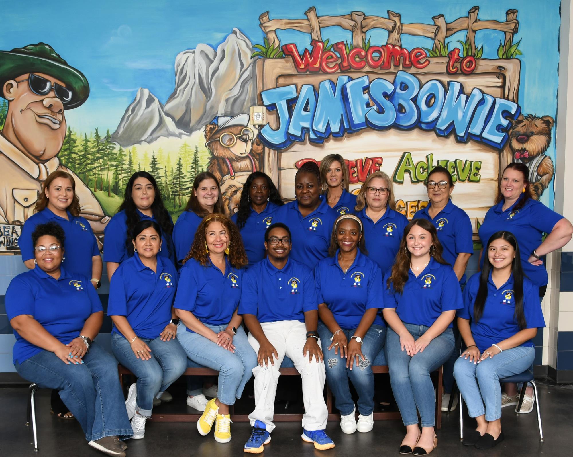 Para staff smiling for staff picture